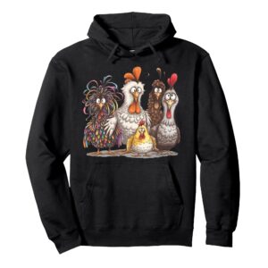 Chicken Art Crazy Chicken Hoodie