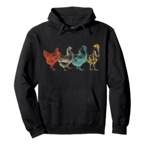 Chicken Retro Vintage Poultry Farmer Hoodie
