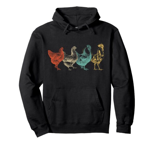 Chicken Retro Vintage Poultry Farmer Hoodie