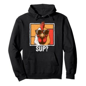 Chicken Sunglasses Animal Farm Funny Hoodie