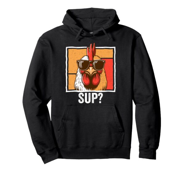 Chicken Sunglasses Animal Farm Funny Hoodie