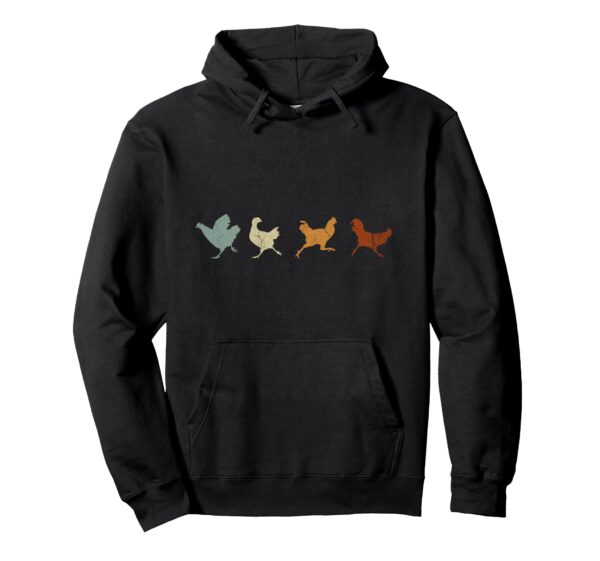 Farmer Gift Idea Retro Chicken Pullover Hoodie