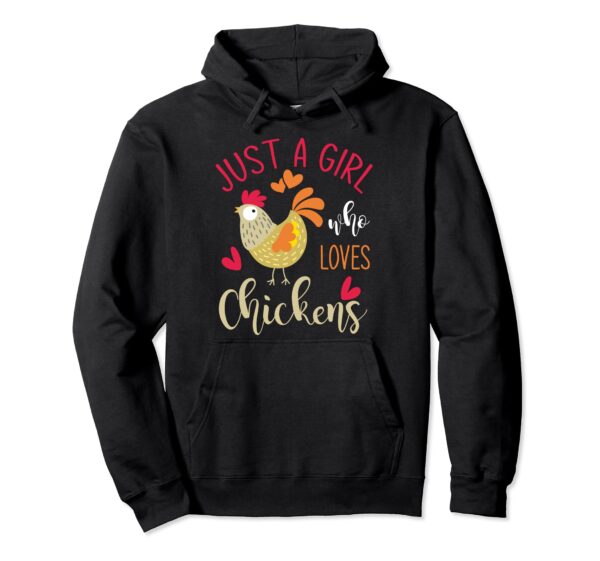 Just A Girl Who Loves Chickens Pullover Hoodie